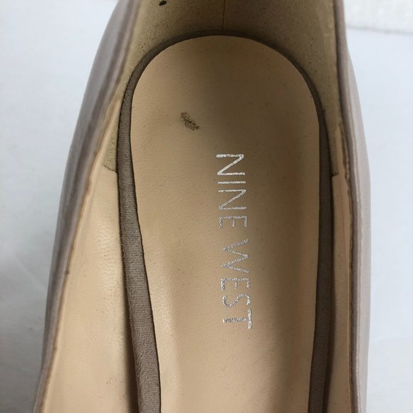 Nine West Women's 7.5M Balder Grey Brown Pointed Toe Leather High Heel Pumps - Picture 7 of 11